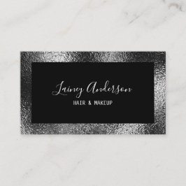 Tarjeta De Visita Relieve metalizado de lujo simple trendy faux metá