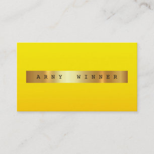Tarjeta De Visita Relieve metalizado de oro amarillo atractivo del