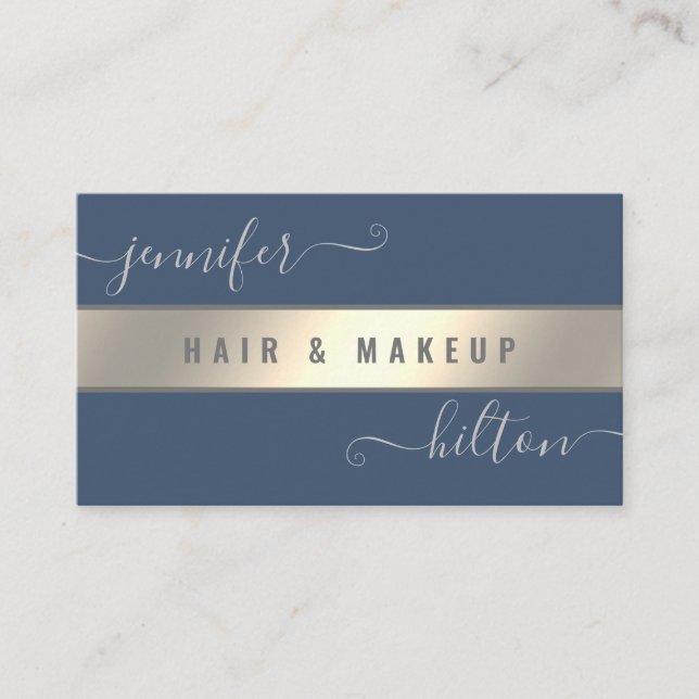 Tarjeta De Visita Relieve metalizado de oro moderno profesional mini (Anverso)