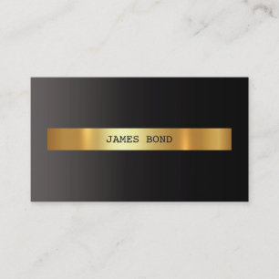 Tarjeta De Visita Relieve metalizado de oro negro Vip de