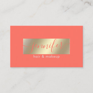 Tarjeta De Visita Relieve metalizado de oro profesional minimalista