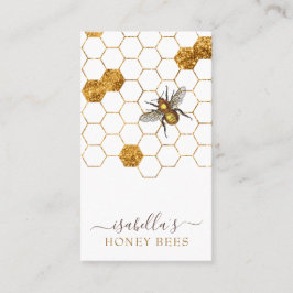 Tarjeta De Visita Relieve metalizado dorado Apiary Beekeeper Product