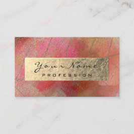 Tarjeta De Visita Relieve metalizado dorado Artista de Influencia Ab