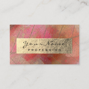 Tarjeta De Visita Relieve metalizado dorado Artista de influencias a