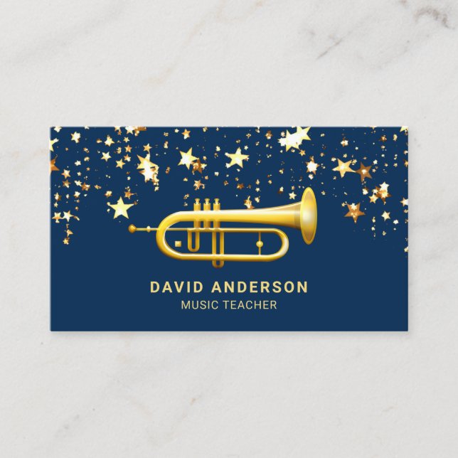 Tarjeta De Visita Relieve metalizado dorado Confetti elegante profes (Anverso)