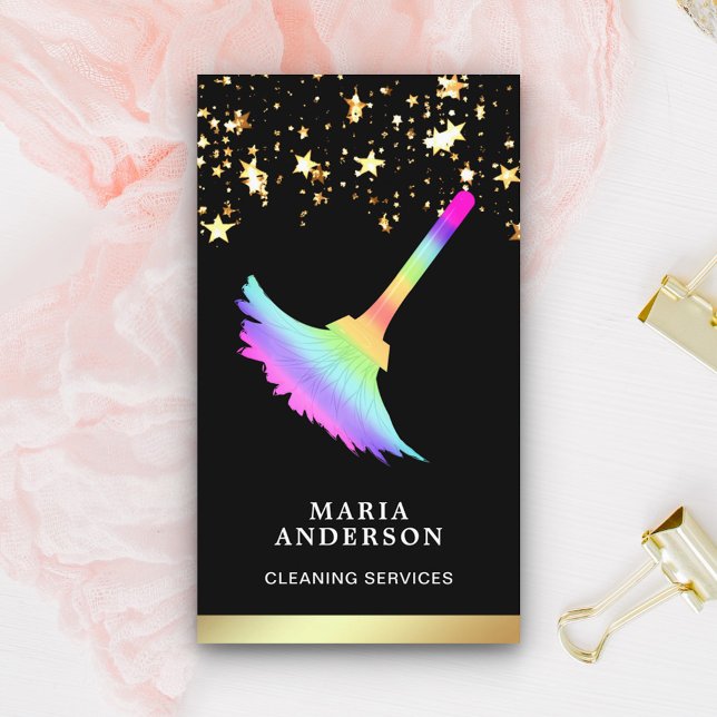 Tarjeta De Visita Relieve metalizado dorado Confetti Servicio de Lim (Subido por el creador)