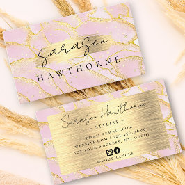 Tarjeta De Visita Relieve metalizado dorado de imitación de color de