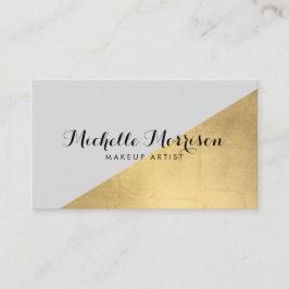 Tarjeta De Visita Relieve metalizado dorado de imitación geométrica 