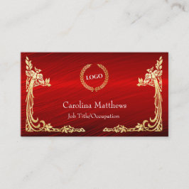 Tarjeta De Visita Relieve metalizado dorado de logotipo empresarial 