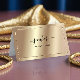 Tarjeta De Visita Relieve metalizado dorado de lujo de Champagne Mon