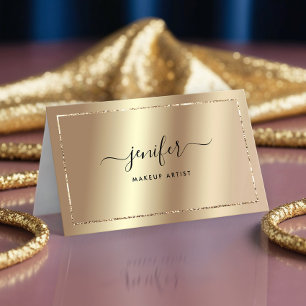 Tarjeta De Visita Relieve metalizado dorado de lujo de Champagne Mon