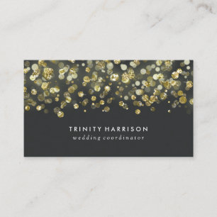 Tarjeta De Visita Relieve metalizado dorado elegante atractivo de