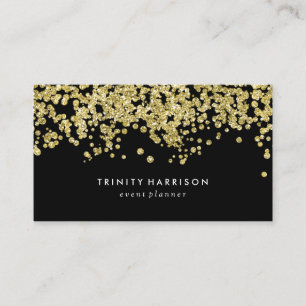 Tarjeta De Visita Relieve metalizado dorado elegante atractivo del