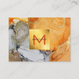 Tarjeta De Visita Relieve metalizado dorado Elegante Gray Amber Pers