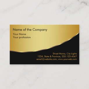 Tarjeta De Visita Relieve metalizado dorado Elegante Servicios Finan