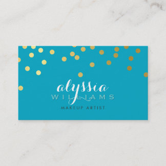Tarjeta De Visita Relieve metalizado dorado GLAMOROUS puntos de conf