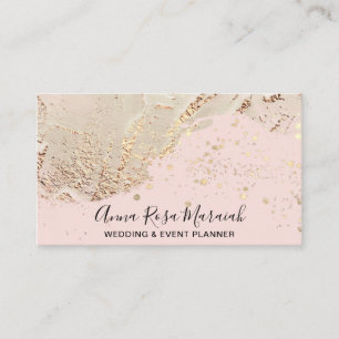 Tarjeta De Visita *~* Relieve metalizado dorado Purpurina Boda Belle