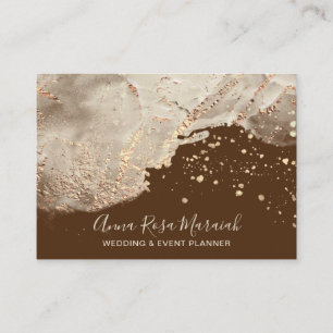 Tarjeta De Visita *~* Relieve metalizado dorado Purpurina Boda de Be
