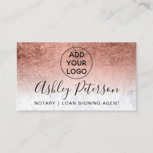 Tarjeta De Visita Relieve metalizado dorado rosa de mármol con logo