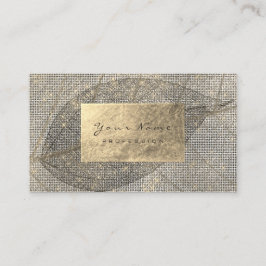 Tarjeta De Visita Relieve metalizado dorado Sepia Urbano Orgánico Ne
