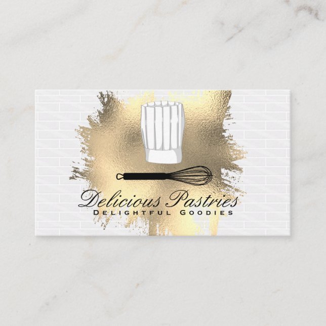 Tarjeta De Visita Relieve metalizado dorado Splatter | Fondo de incl (Anverso)