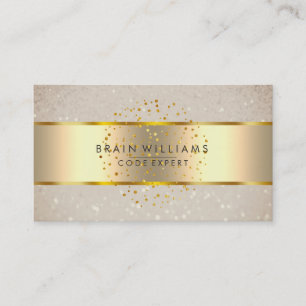 Tarjeta De Visita Relieve metalizado Faux de oro Web Profesional Min