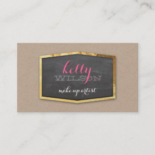 Tarjeta De Visita Relieve metalizado GLAMOROUS de oro elegante kraft