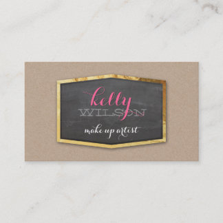 Tarjeta De Visita Relieve metalizado GLAMOROUS de oro elegante kraft