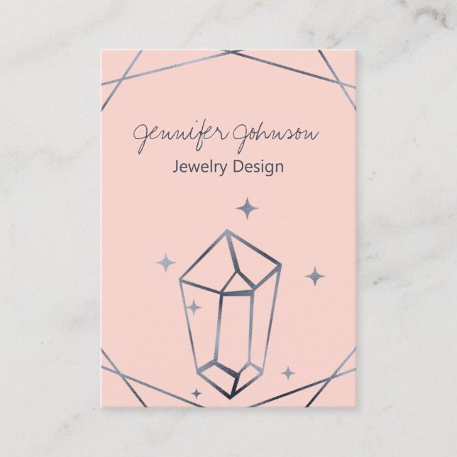 Tarjeta De Visita Relieve metalizado gris oscuro (Anverso)