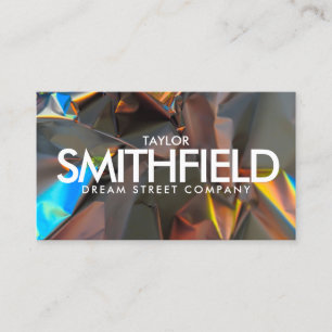 Tarjeta De Visita Relieve metalizado irlandés holográfico moderno