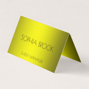 Tarjeta De Visita Relieve metalizado metálico de oro de lujo persona
