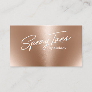 Tarjeta De Visita Relieve metalizado metálico dorado spray tans escr