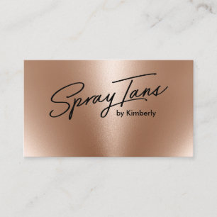 Tarjeta De Visita Relieve metalizado metálico dorado spray tans escr