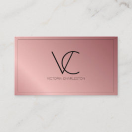 Tarjeta De Visita Relieve metalizado metálico rosado Mínimo moderno