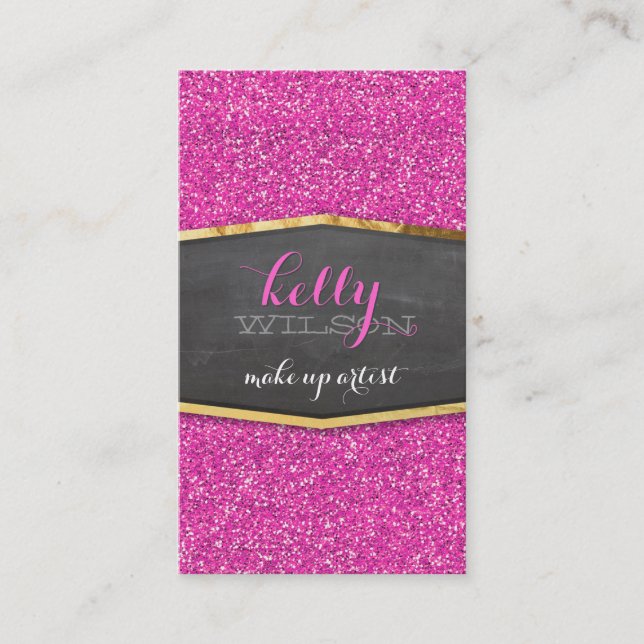 Tarjeta De Visita Relieve metalizado oro GLAMOROSO elegante purpurin (Anverso)