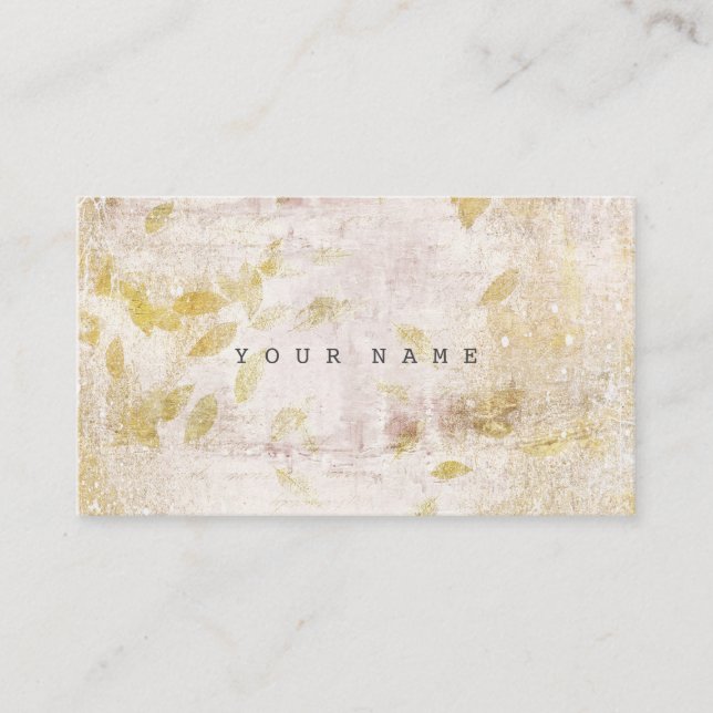 Tarjeta De Visita Relieve metalizado Otoño Otoño Grungy Cemento De O (Anverso)