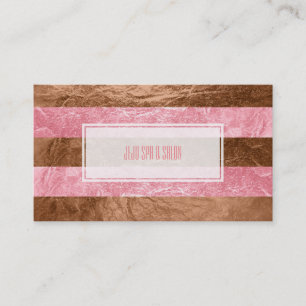 Tarjeta De Visita Relieve metalizado rosa falso de PixDezines