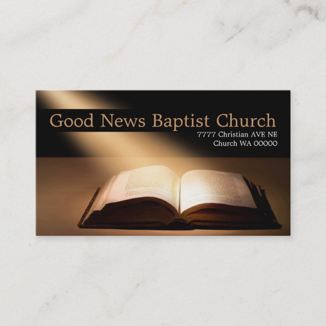 Tarjeta De Visita Religión cristiana Pastor Cristianismo (Anverso)