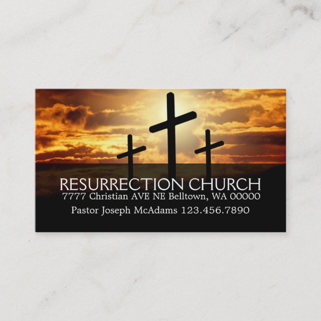 Tarjeta De Visita Religión cristiana Pastor Cristianismo (Anverso)