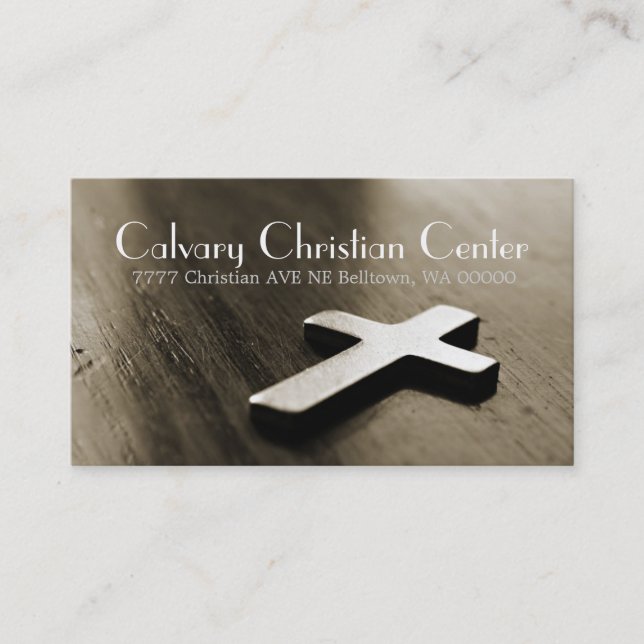 Tarjeta De Visita Religión cristiana Pastor Cristianismo (Anverso)