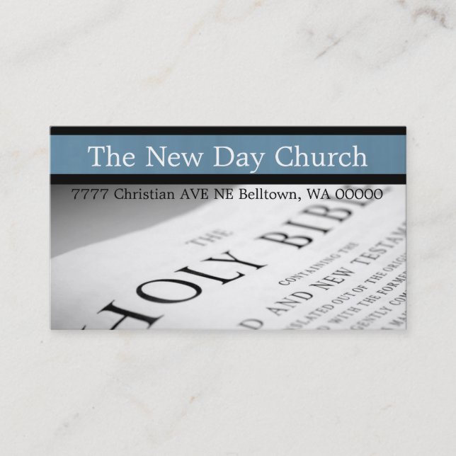 Tarjeta De Visita Religión cristiana Pastor Cristianismo (Anverso)