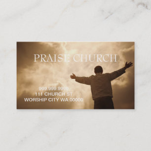 Tarjeta De Visita Religión Pastor Cristiano Iglesia Espiritual Alab
