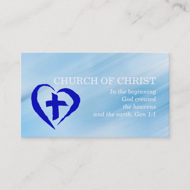 Tarjeta De Visita Religión religiosa Pastor cristiano Cristianismo (Anverso)