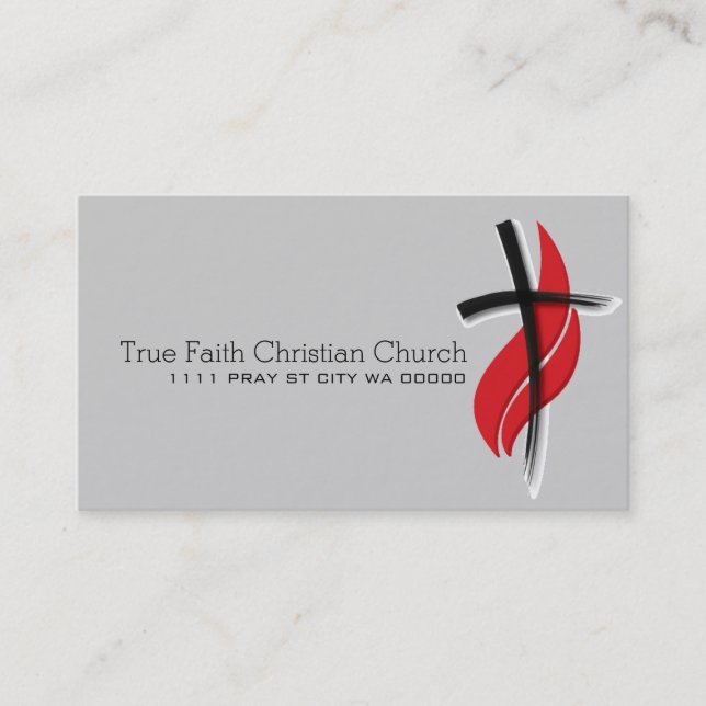 Tarjeta De Visita Religión religiosa Pastor cristiano Cristianismo (Anverso)