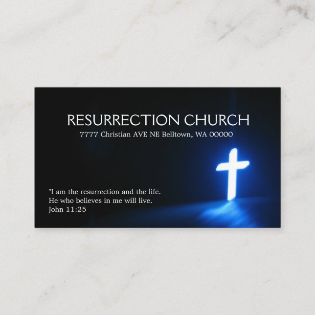 Tarjeta De Visita Religión religiosa Pastor cristiano Cristianismo (Anverso)