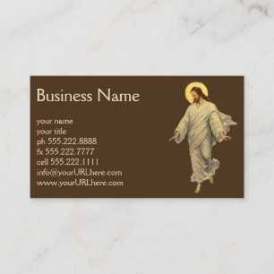 Tarjeta De Visita Religión vintage, Jesucristo camina por el agua