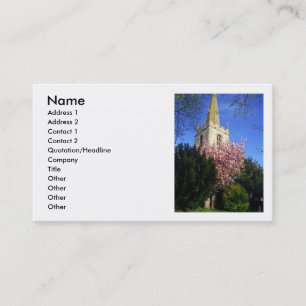 Tarjeta de visita religiosa de la iglesia