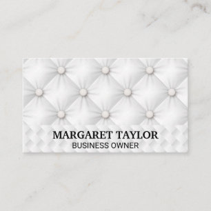 Tarjeta De Visita Relleno blanco elegante Patrón de tejido