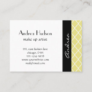 Tarjeta De Visita Rellis marroquí, laberinto - Blanco amarillo