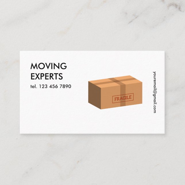 Tarjeta De Visita Relocación Moving Simple (Anverso)